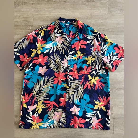George Floral Print Button Down Hawaiian SZ XL - Picture 1 of 7